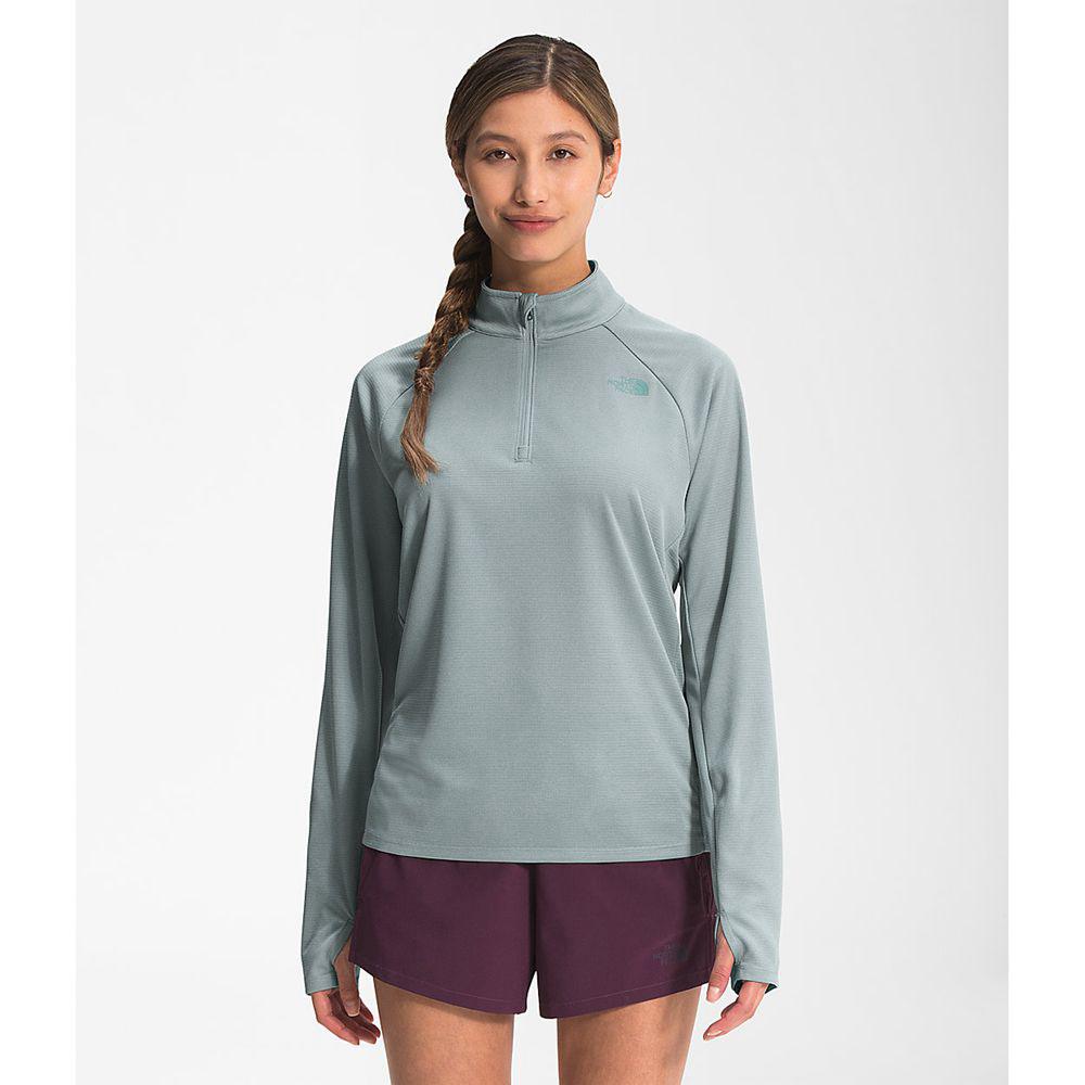 The North Face Wander ¼ Zip Γυναικεια Active Tops - Ασημι Μπλε (XEDF23174)